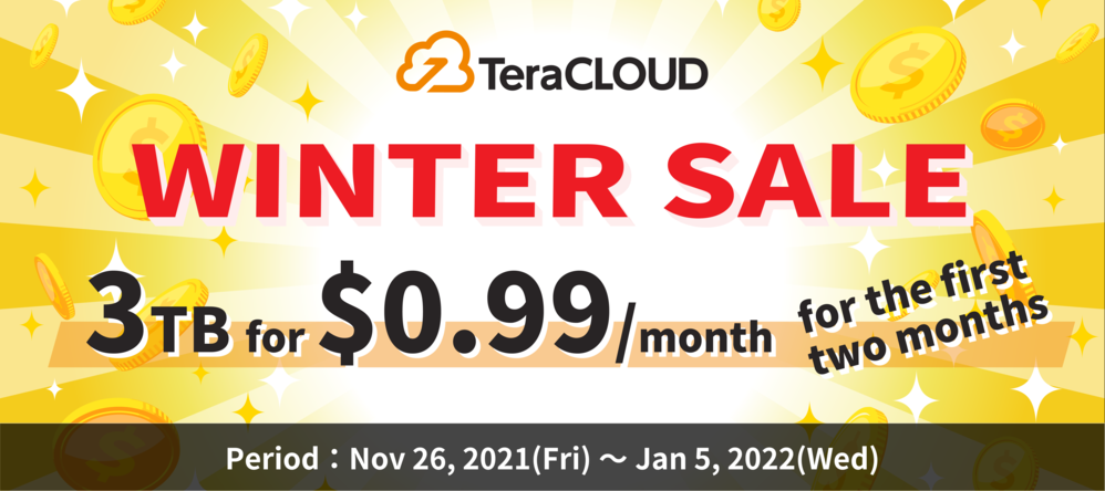 TeraCLOUD Winter Sale 2021 TeraCLOUD Winter Sale 2021