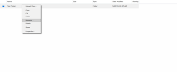 Right-click the file name to display the menu tab.