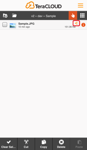 In the directory listing In the directory listing