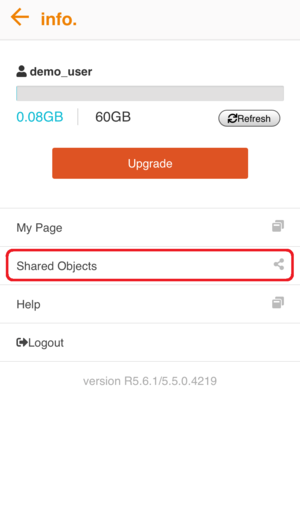 Tap "Shared Objects" Tap "Shared Objects"