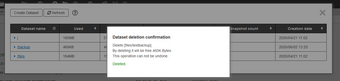 delete dateset004 delete dateset004