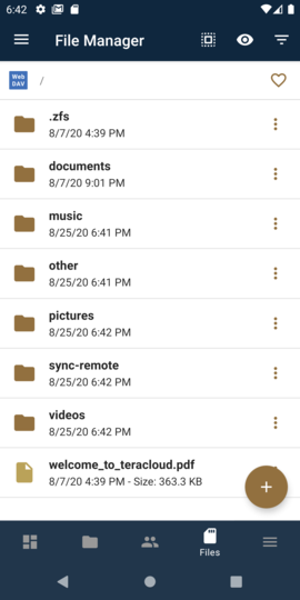 View your InfiniCLOUD files View your InfiniCLOUD files