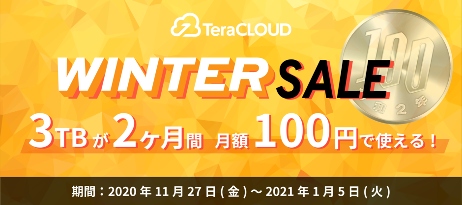 TeraCLOUD2020wintersale TeraCLOUD2020wintersale